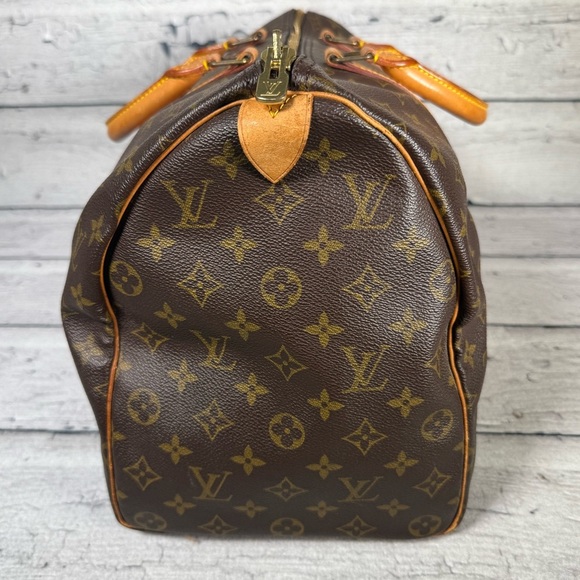 Louis Vuitton Keepall 45 brown monogram canvas leather travel duffle bag - Picture 5 of 12